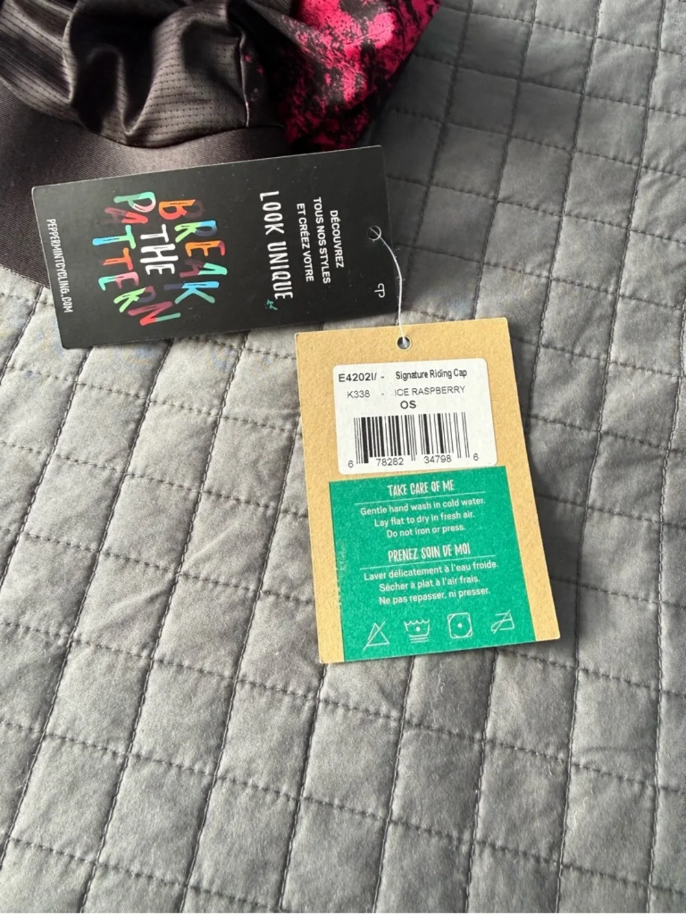 Peppermint Cycling Ice Raspberry Signature Riding Cap - Picture 2 of 6